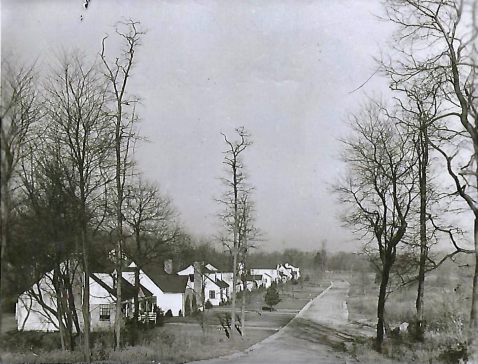 Ridge Drive West, looking north. 1940s